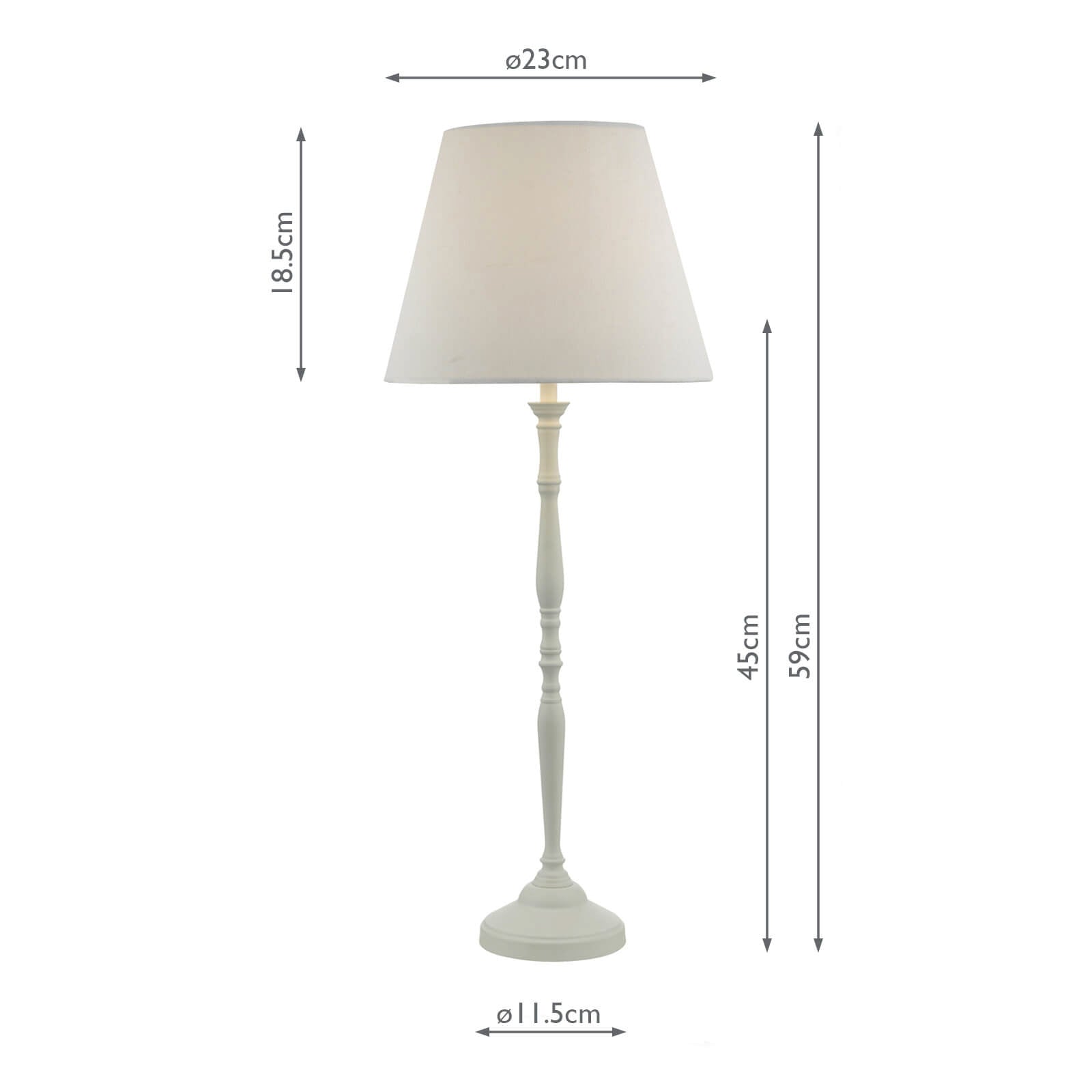 Joanna Table Lamp White With Shade
