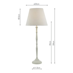 Joanna Table Lamp White With Shade