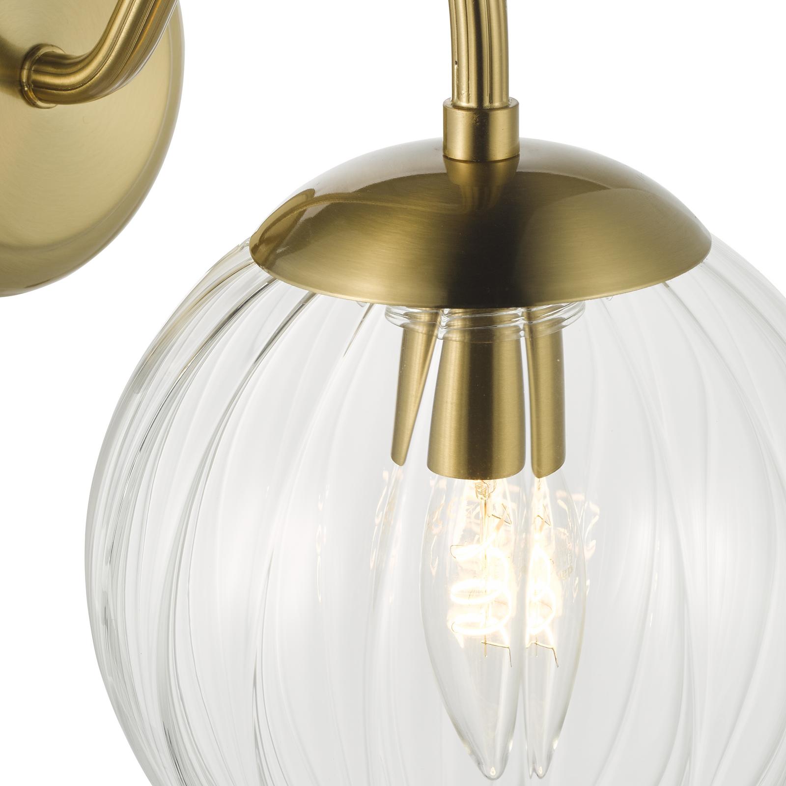 Jocelyn Wall Light Natural Brass and Glass