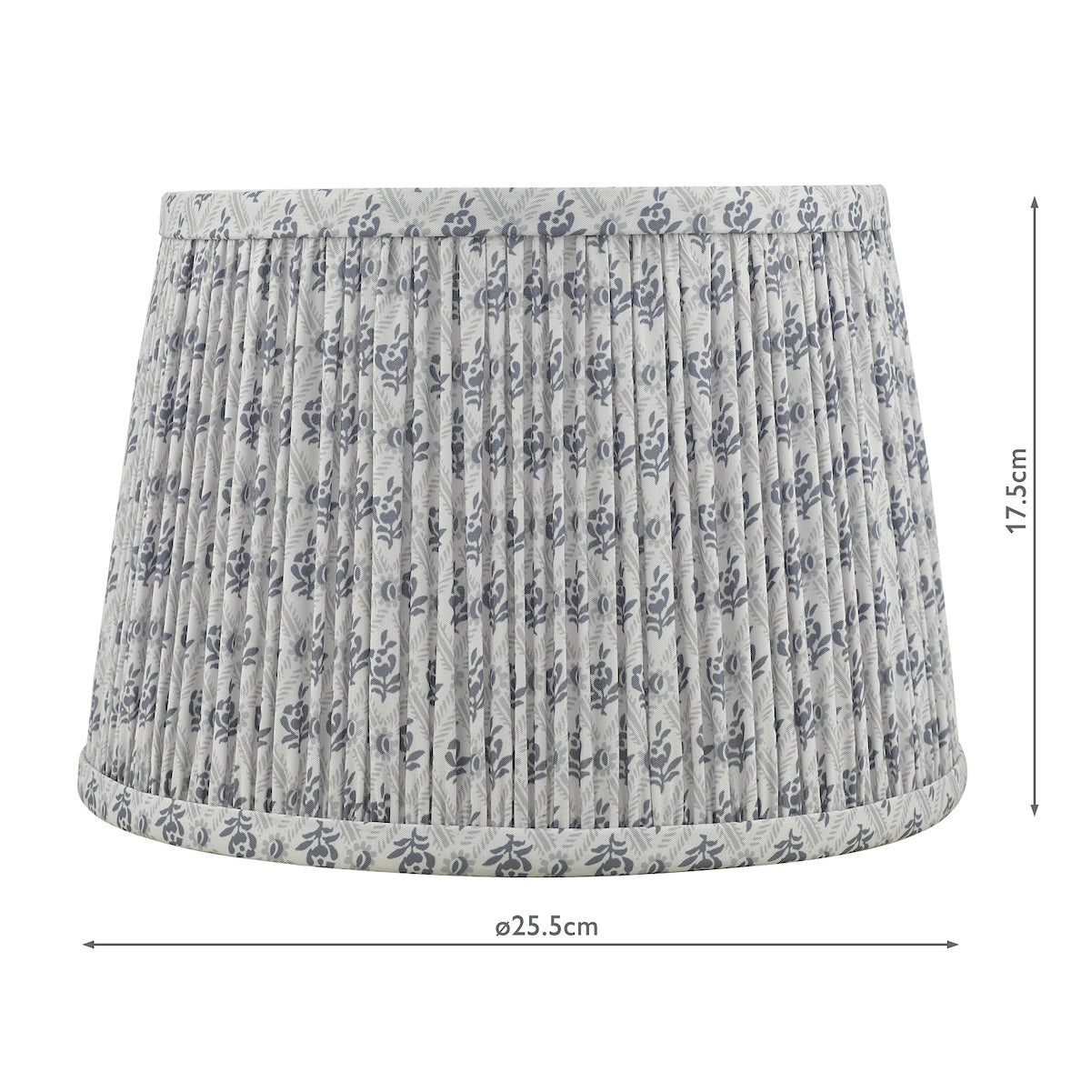 English Heritage St John Street Grey Cotton Empire Shade 25.5cm