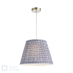 English Heritage St John Street Blue Cotton Empire Shade 35cm