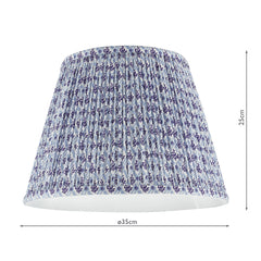 English Heritage St John Street Blue Cotton Empire Shade 35cm