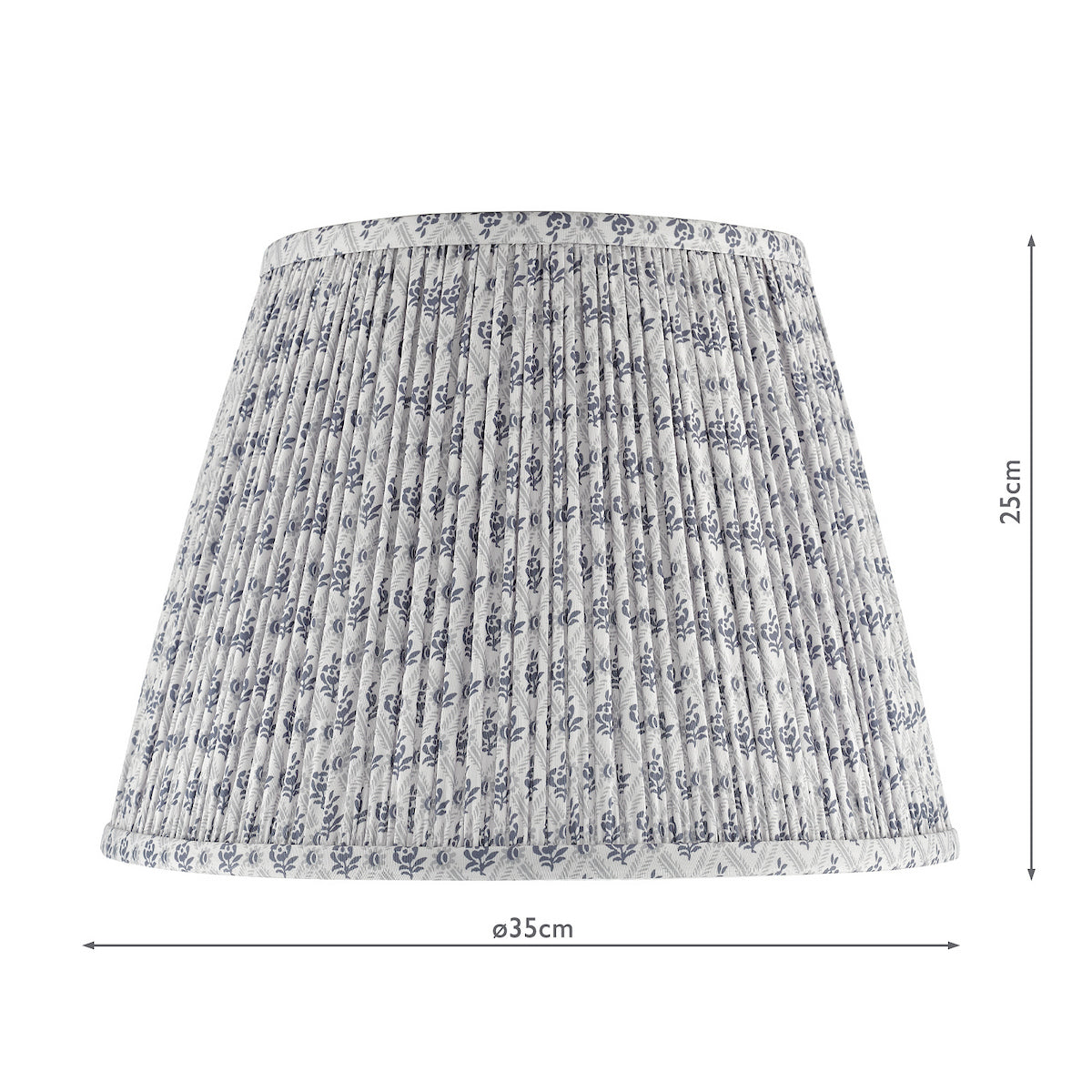 English Heritage St John Street Grey Cotton Empire Shade 35cm