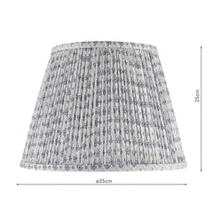 English Heritage St John Street Grey Cotton Empire Shade 35cm