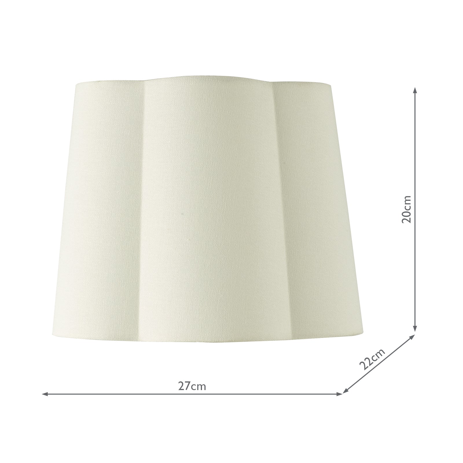 Jordana Ivory Cotton Scalloped Shade 27cm