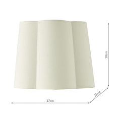 Jordana Ivory Cotton Scalloped Shade 27cm