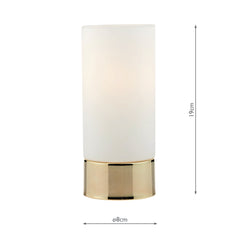 Jot Touch Table Lamp Gold Opal Glass