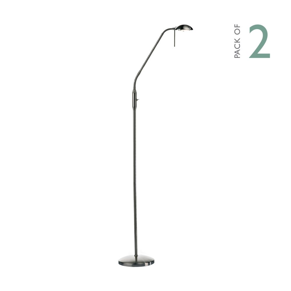 där lighting Journal Floor Lamp Satin Chrome