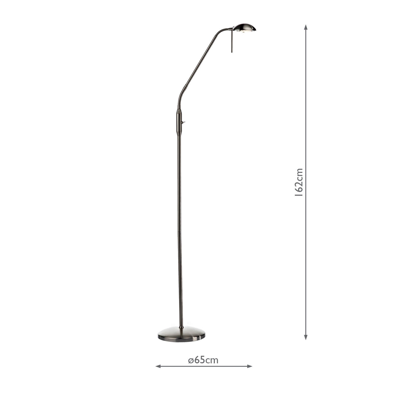 Journal Task Floor Light Satin Chrome (Multipack)