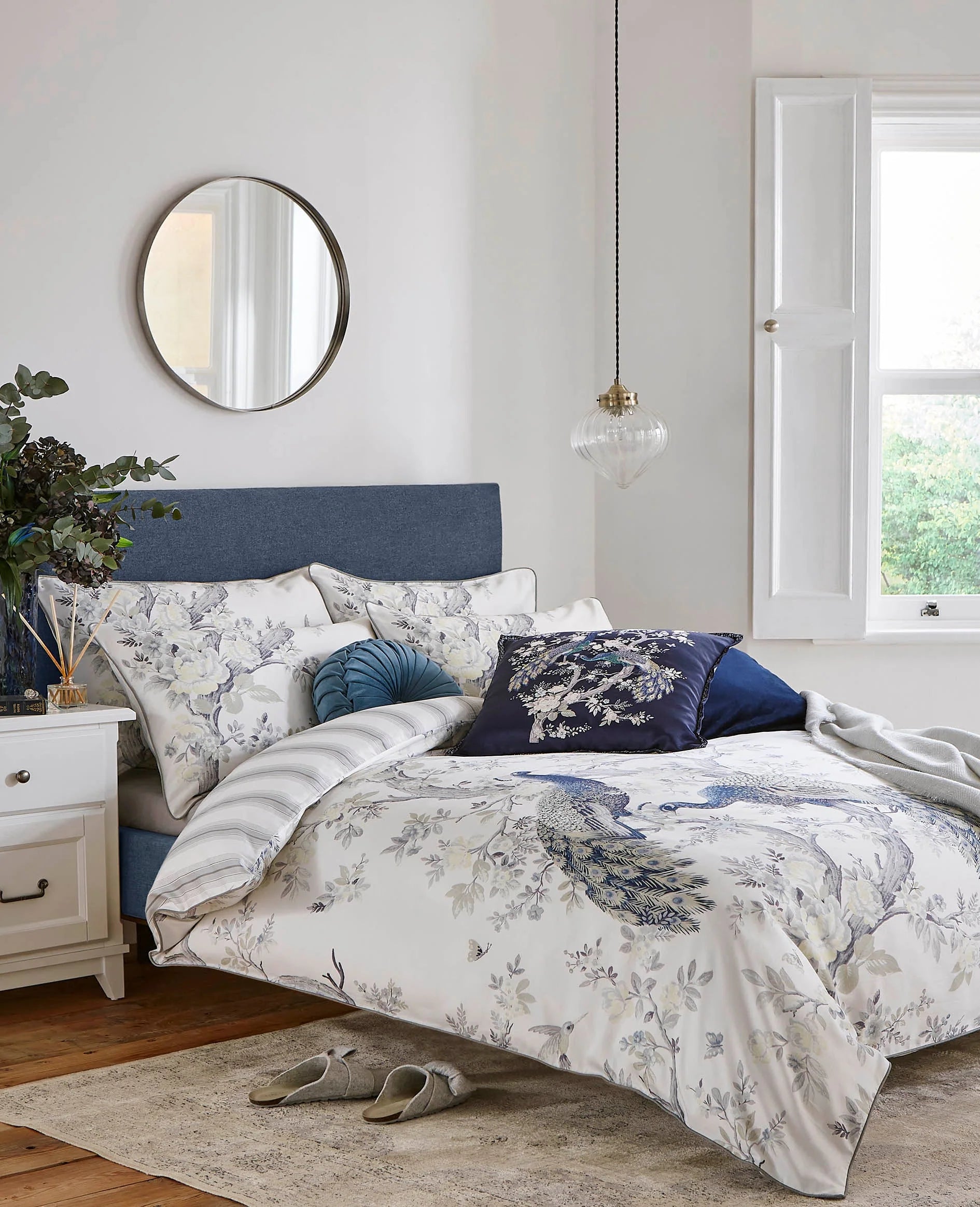 Josette grey duvet set from the Laura Ashley Bedding Collection