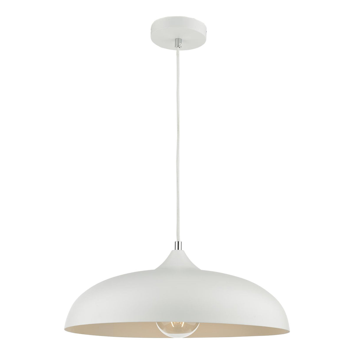 Kaelan 1 Light Single Pendant White