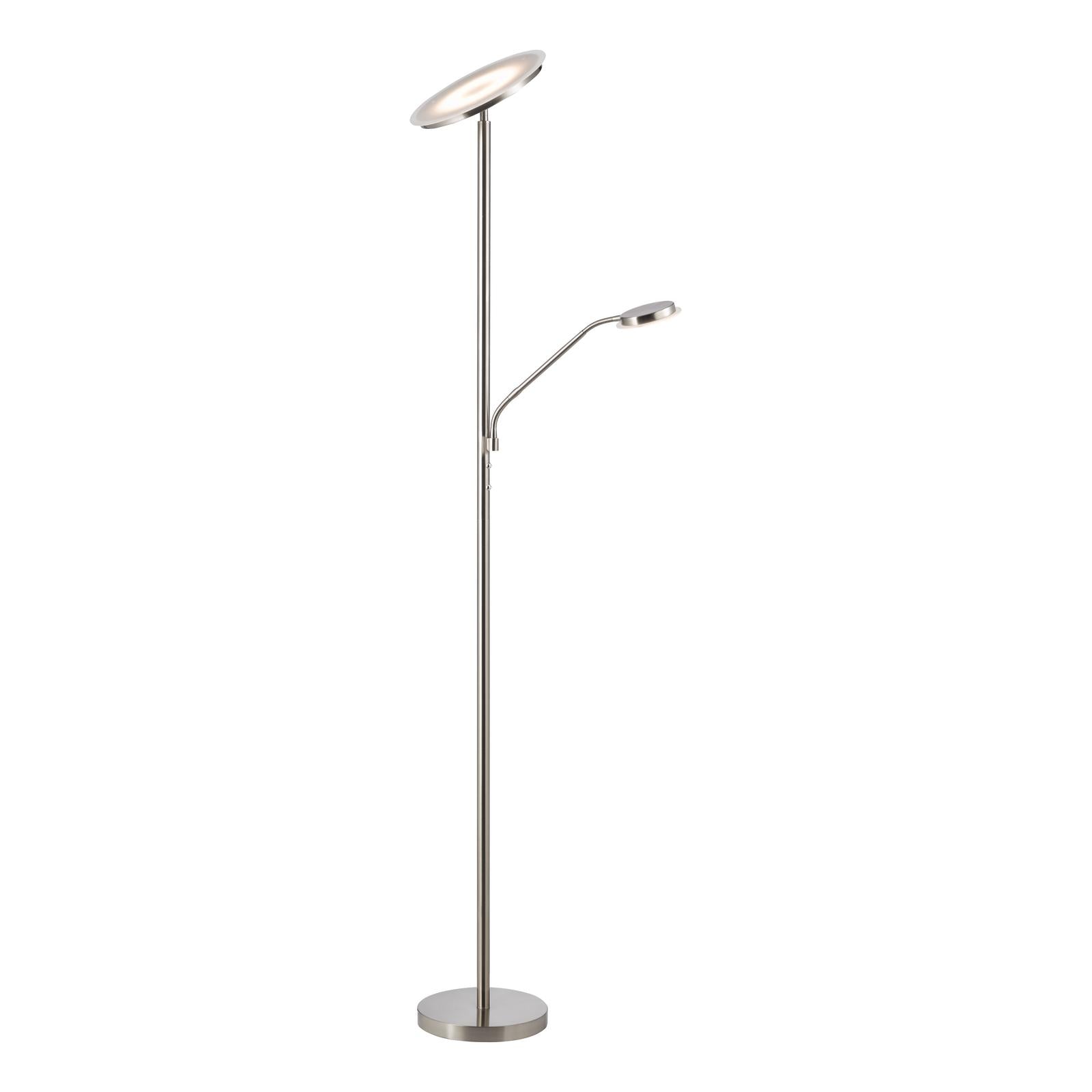 Kamika Mother & Child Floor Lamp Satin Chrome LED