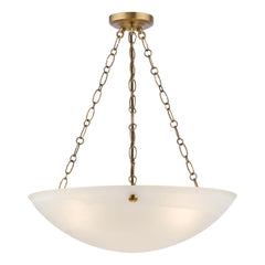Keita 3 Light Pendant Antique Bronze and Alabaster Glass