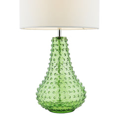 Kristina Hobnail Table Lamp Green