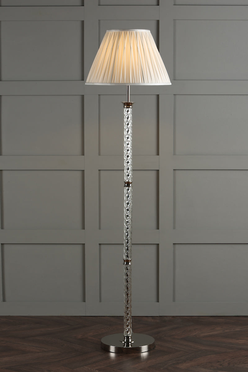 Laura Ashley Louis Twisted Floor Lamp Polished Nickel