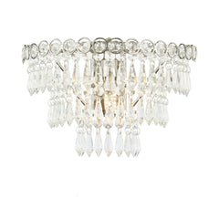 Laura Ashley Enid Wall Light Faceted Glass and Polished Nickel