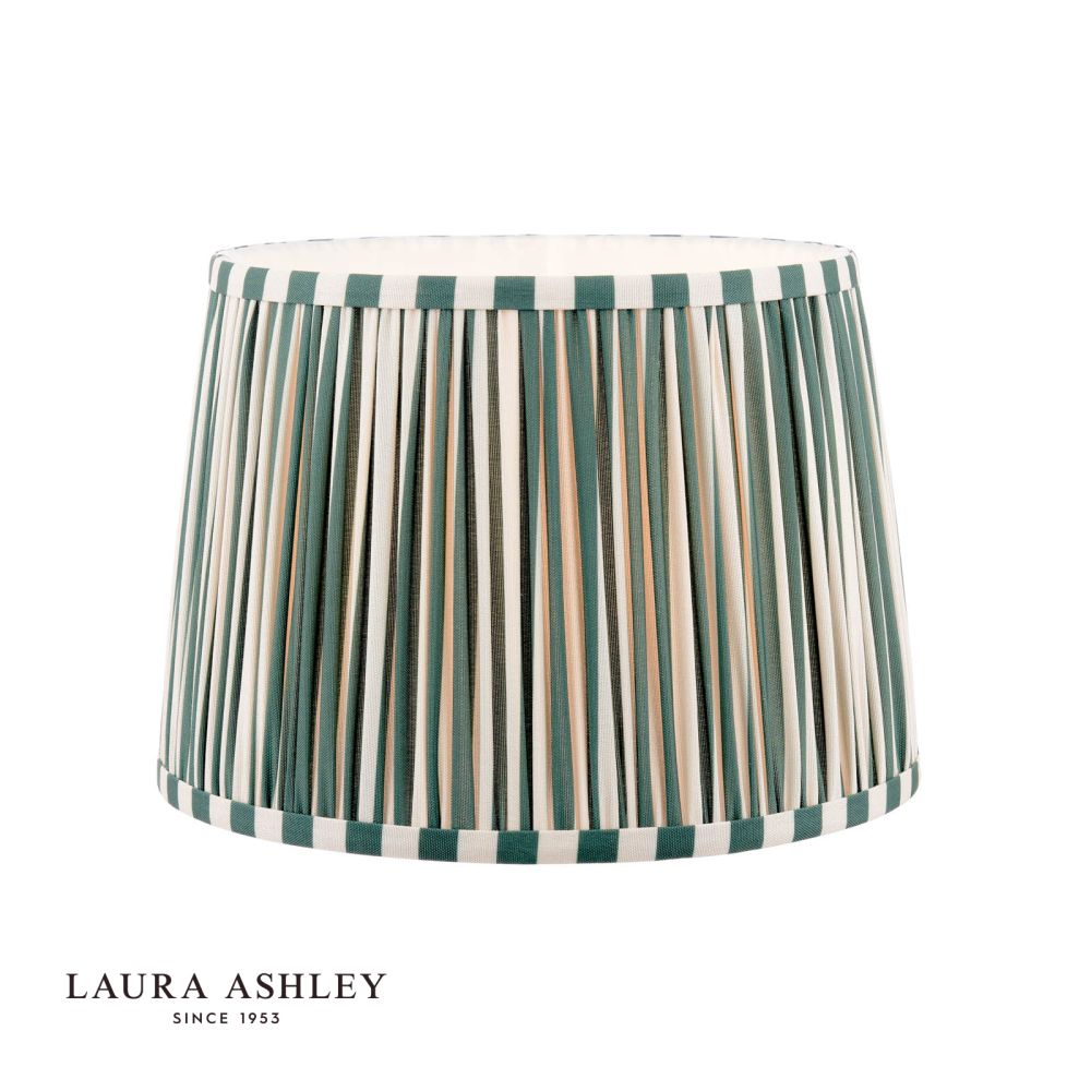 Laura Ashley Denwick Green Cotton Tapered Drum Shade 30cm/12 inch