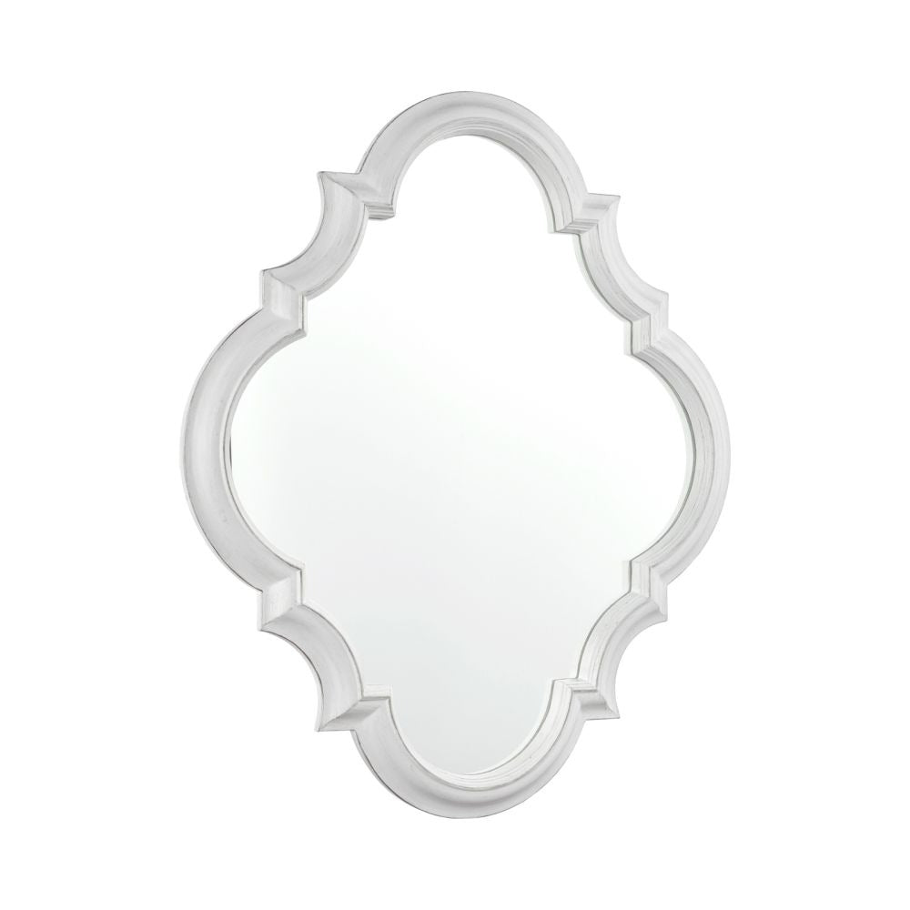 Laura Ashley Elisse Diamond Mirror Distressed Ivory/Champagne 90 X 75cm