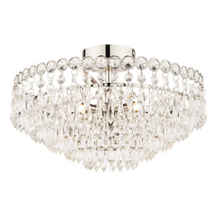 Laura Ashley Enid Cut Glass 5 Light Semi Flush