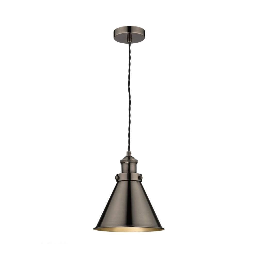 Laura Ashley Rufus Pendant Industrial Nickel