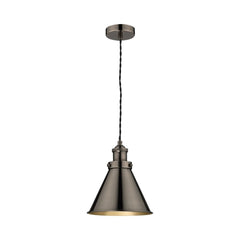 Laura Ashley Rufus Pendant Industrial Nickel