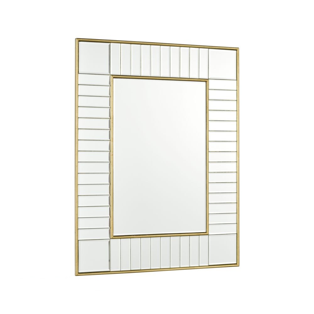 Laura Ashley Clemence Small Rectangle Mirror Gold Leaf 60 X 45cm