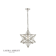 Laura Ashley Large Star Pendant Silver and Glass