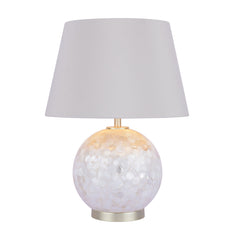 Laura Ashley Mathern Table Lamp Cream Shell & Champagne With Shade