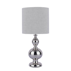 Laura Ashley Mancot Touch Table Lamp Polished Nickel With Shade