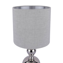 Laura Ashley Mancot Touch Table Lamp Polished Nickel With Shade