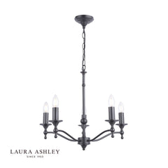 Laura Ashley Ludchurch 5 Light Industrial Black