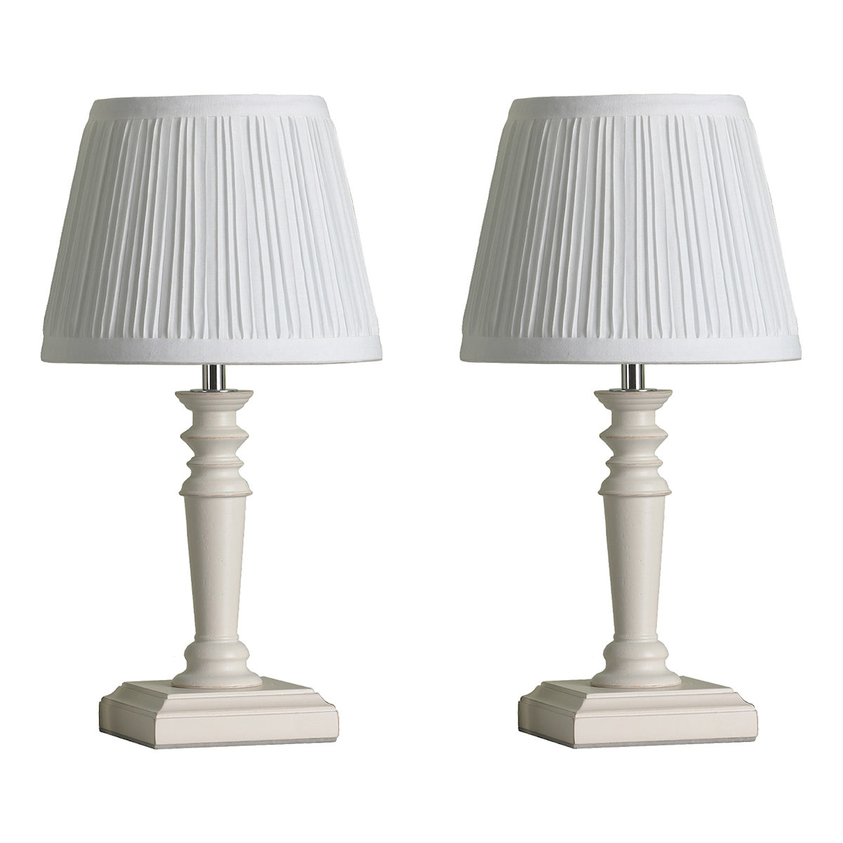 Laura Ashley Tate Wood 2 Pack Table Lamp with Shade