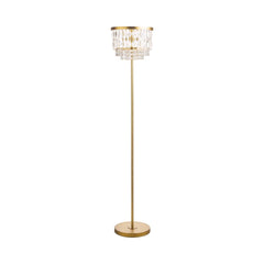 Laura Ashley Rhosill 3 Light Floor Lamp Crystal and Matt Antique Brass