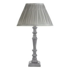 Laura Ashley Tate Table Lamp Distressed Grey and Polished Chrome Base Only