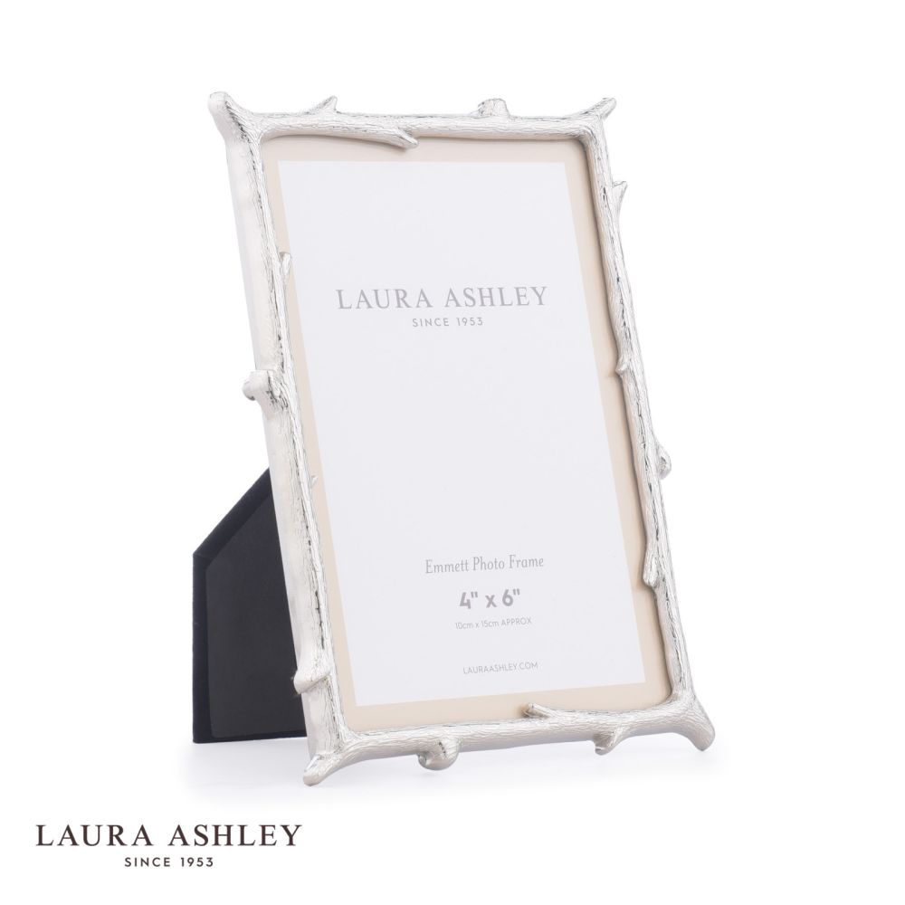 Laura Ashley Emmett Photo Frame Polished Nickel 4x6 Inch