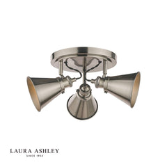 Laura Ashley Rufus 3lt Plate Spotlight Industrial Nickel