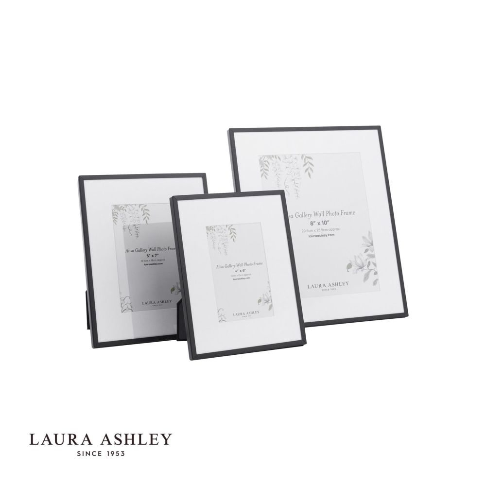 Laura Ashley Alisa Photo Frame Matt Black (Set of 3)