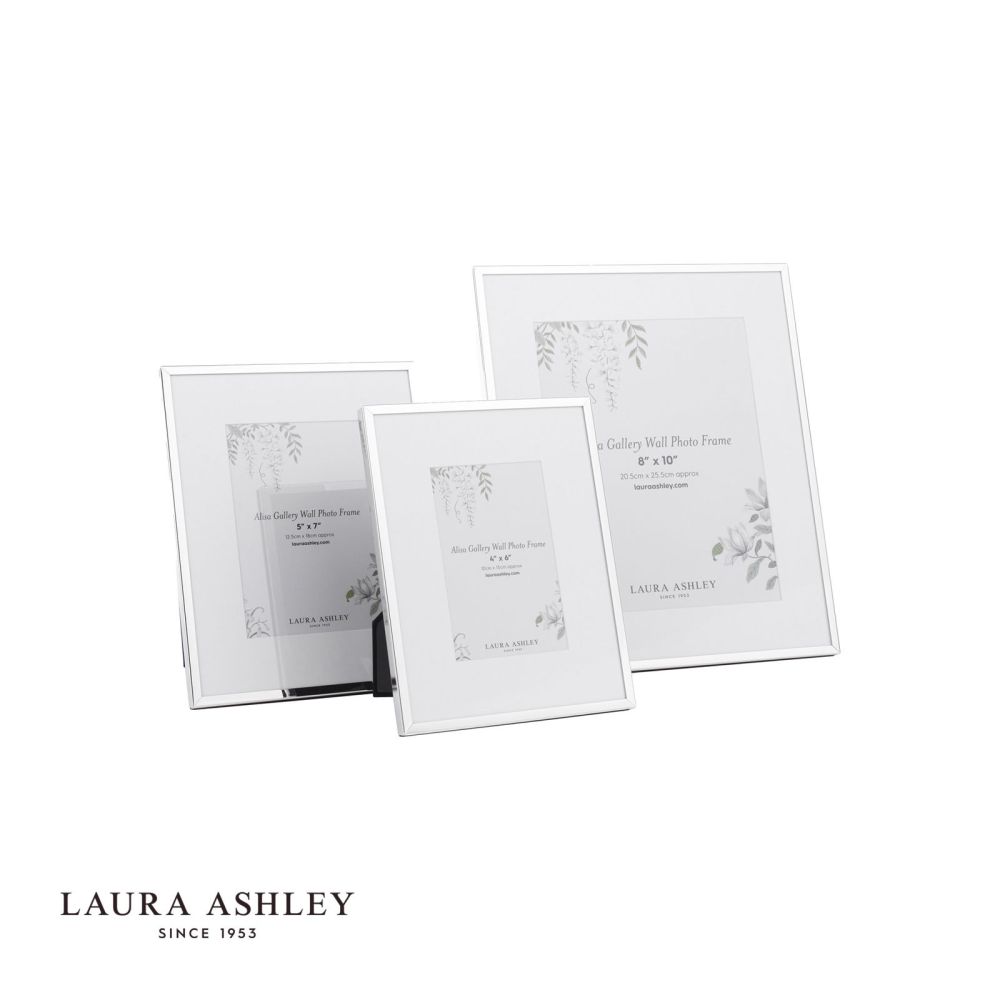 Laura Ashley Alisa Photo Frame Polished Silver (Set of 3)