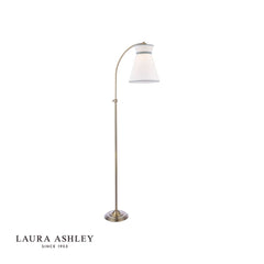 Laura Ashley Dearham Floor Lamp Antique Brass With Shade