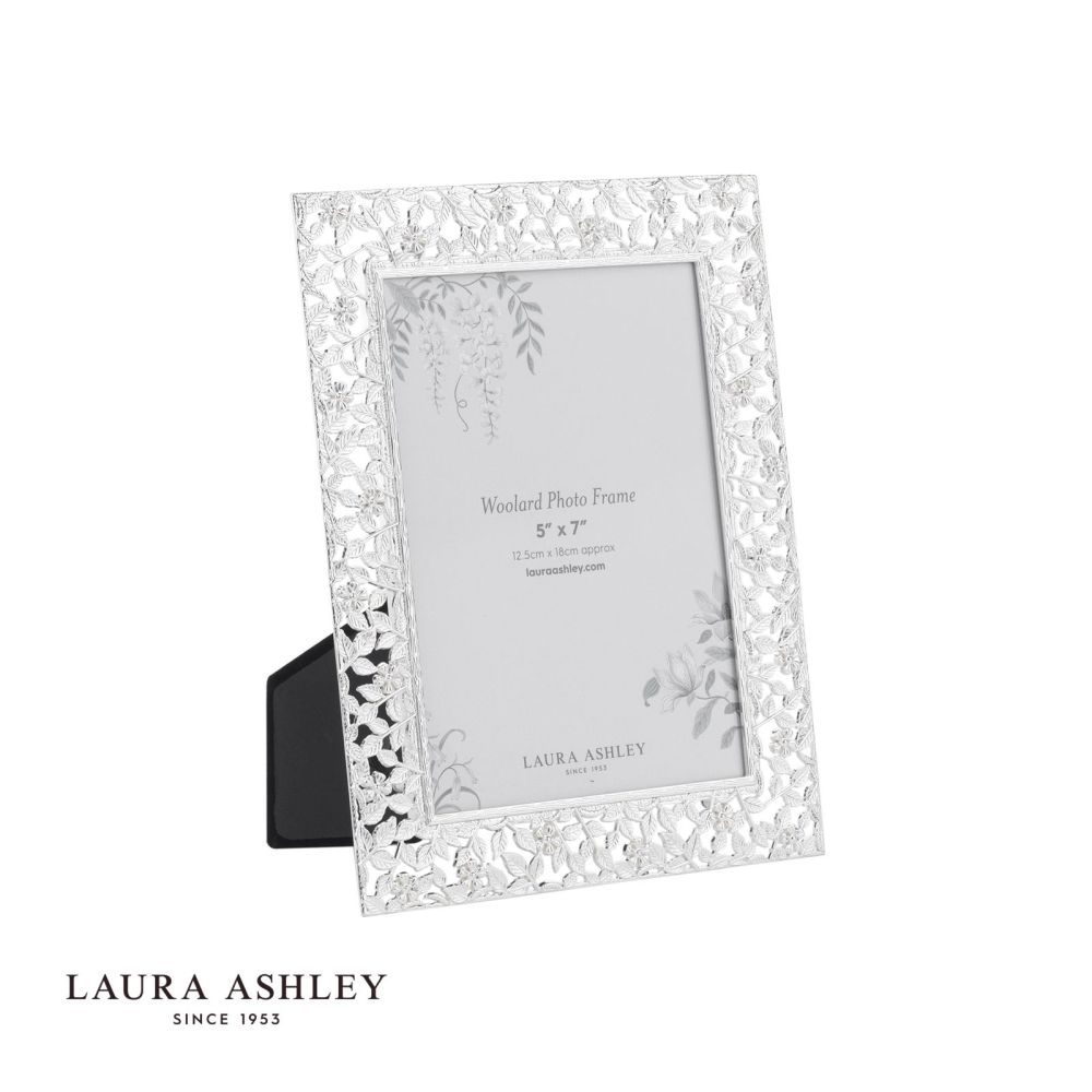 Laura Ashley Woolard Photo Frame Polished Silver 5 x 7