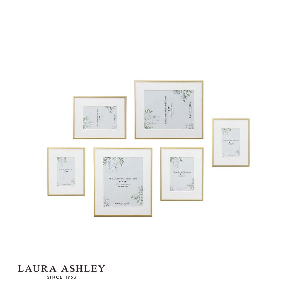 Laura Ashley Alisa Photo Frame Matt Gold (Set of 6)