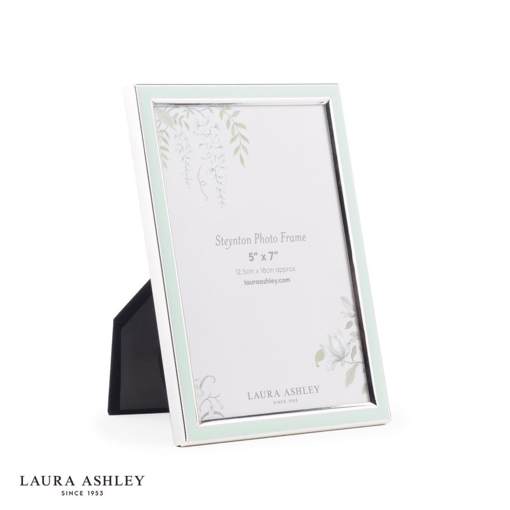 Laura Ashley Steynton Photo Frame Silver Plated with Pale Blue Frame 5x7 inch