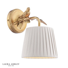 Laura Ashley Egelton Wall Light Aged Brass With Shade