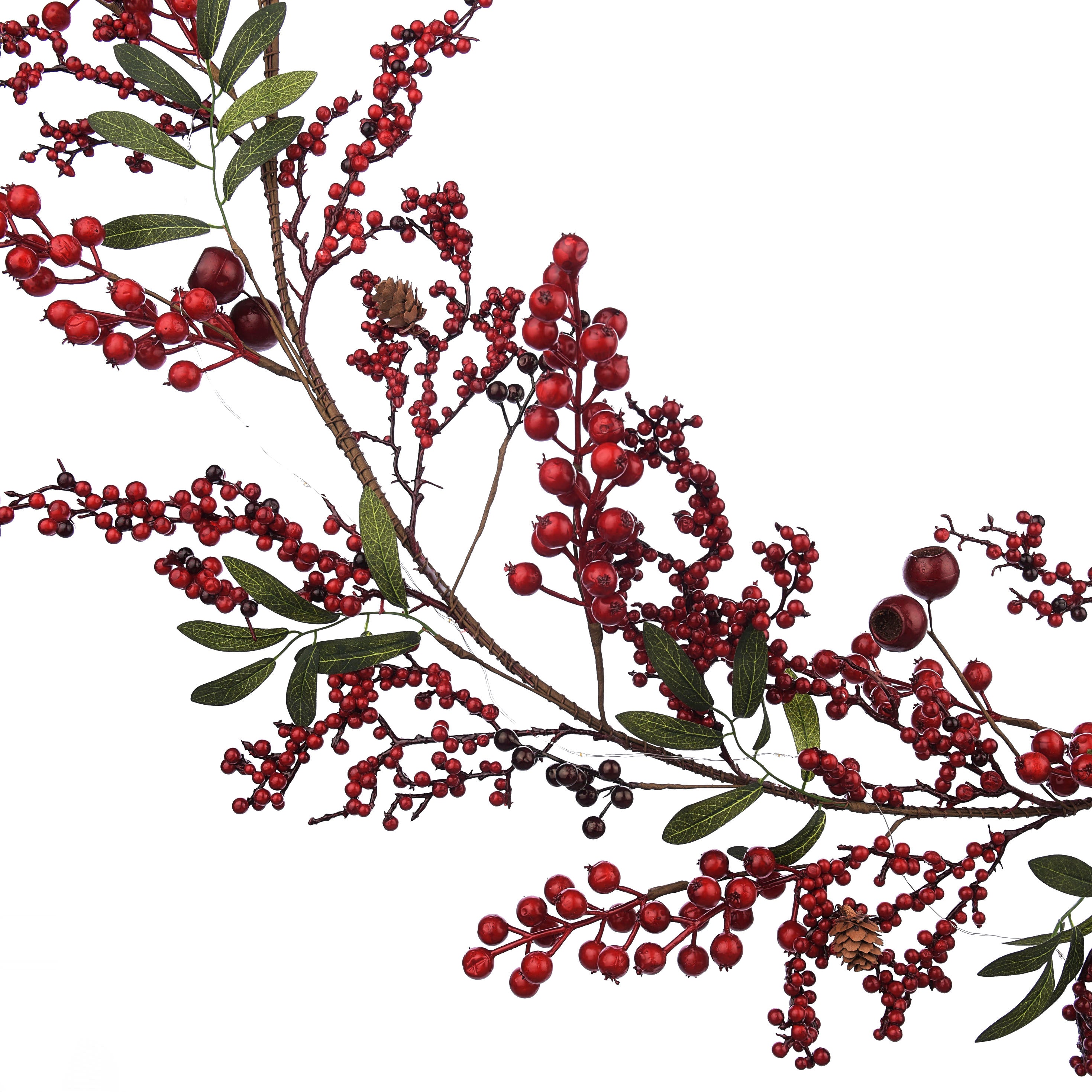 Laura Ashley Red Berry Garland Pre Lit