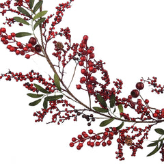 Laura Ashley Red Berry Garland Pre Lit