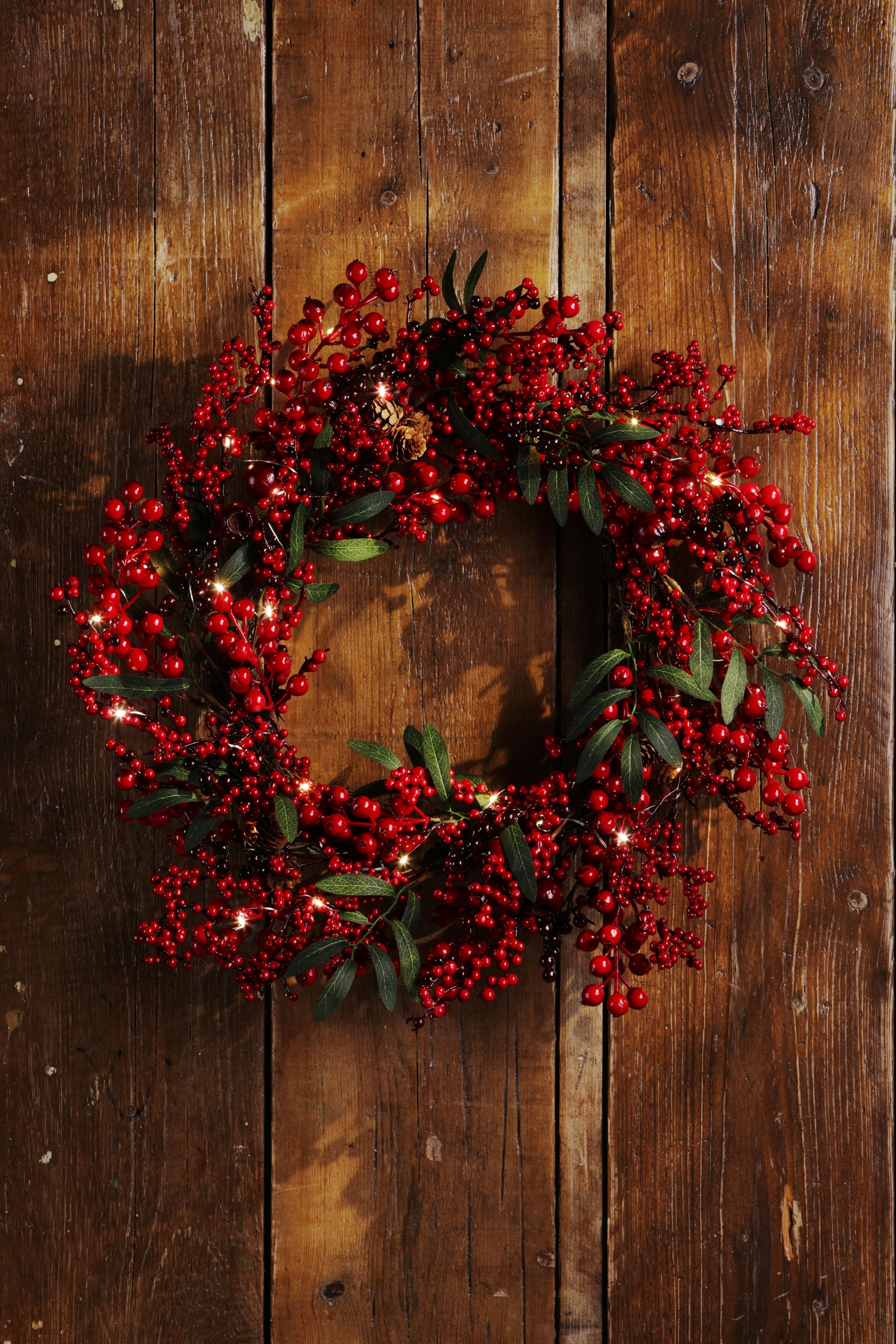 Laura Ashley Red Berry Wreath Pre Lit