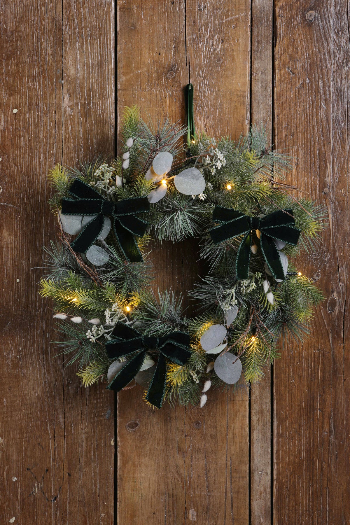Laura Ashley Pussy Willow Wreath Pre Lit