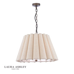 Laura Ashley Holwell 2 Light Pendant Antique Bronze With Shade