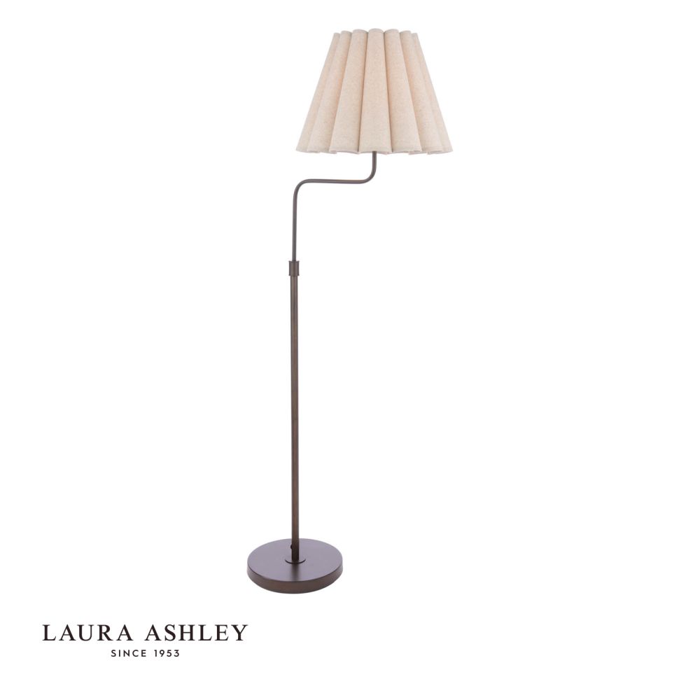 Laura Ashley Holwell Floor Lamp Antique Bronze With Shade