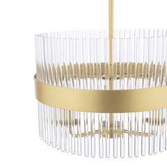 Laura Ashley Alexa 3lt Pendant Glass Matt Antique Brass